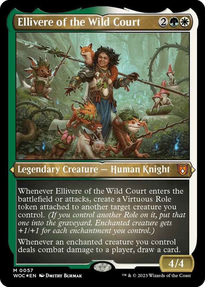 Ellivere of the Wild Court (Display Commander) - Thick Stock [Commander: Wilds of Eldraine] 57