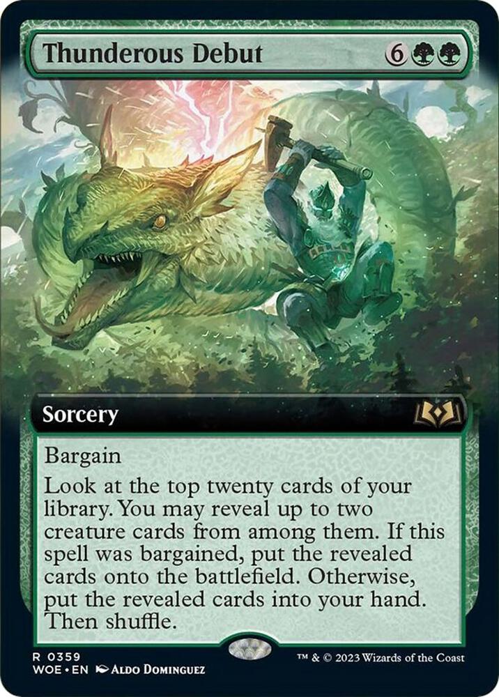 Thunderous Debut (Extended Art) [Wilds of Eldraine] 359