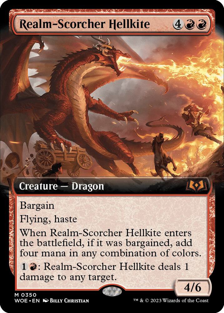 Realm-Scorcher Hellkite (Extended Art) [Wilds of Eldraine] 350