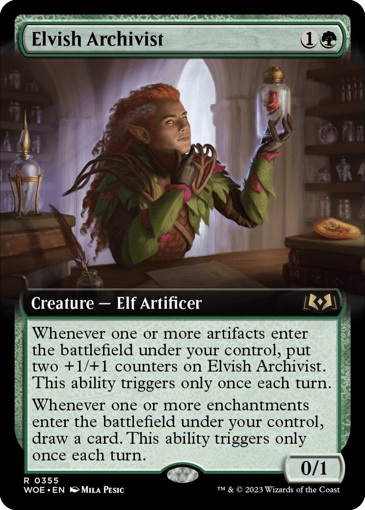 Elvish Archivist (Extended Art) [Wilds of Eldraine] 355