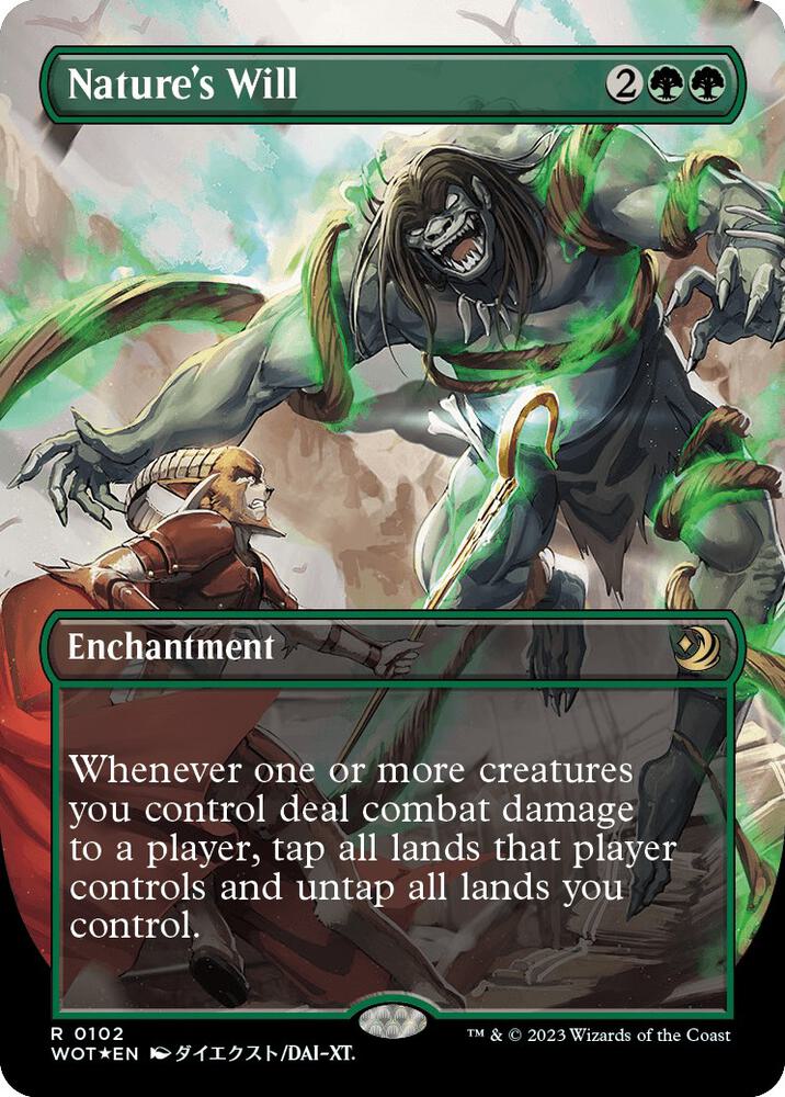 Nature's Will (Anime Borderless) (Confetti Foil) [Wilds of Eldraine: Enchanting Tales] 102
