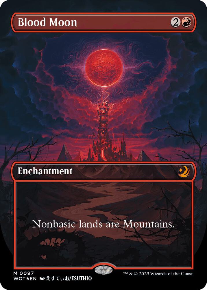 Blood Moon (Anime Borderless) (Confetti Foil) [Wilds of Eldraine: Enchanting Tales] 97