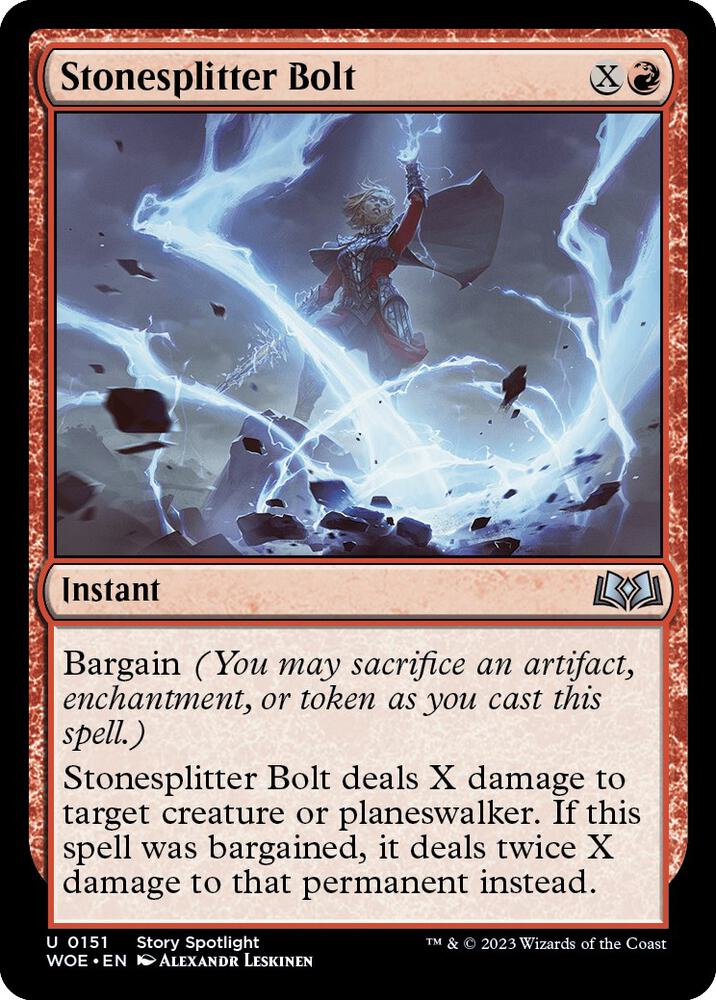 Stonesplitter Bolt [Wilds of Eldraine] 151