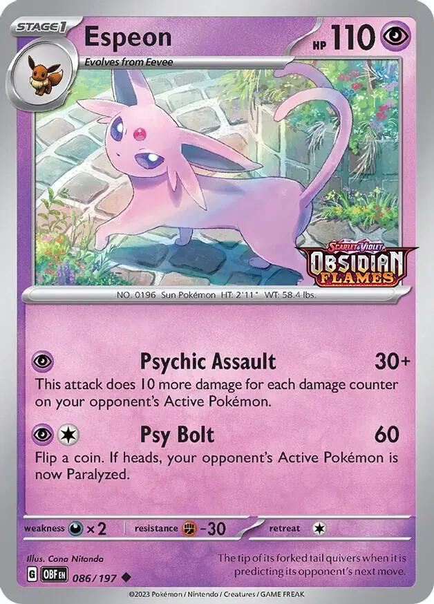 Espeon (Best Buy Exclusive) [Miscellaneous Cards & Products] 086/197