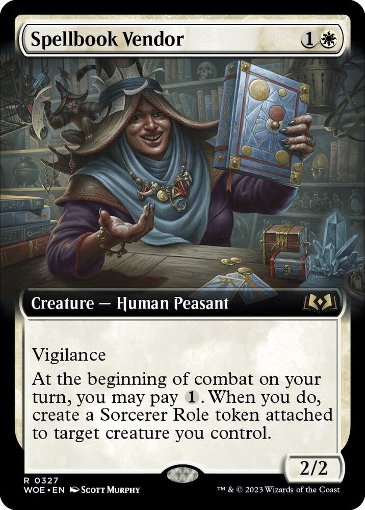 Spellbook Vendor (Extended Art) [Wilds of Eldraine] 327