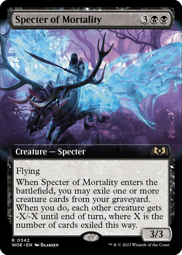 Specter of Mortality (Extended Art) [Wilds of Eldraine] 342