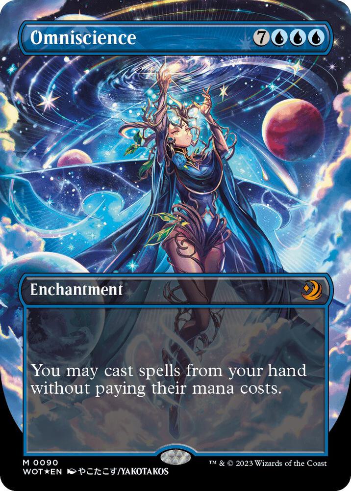 Omniscience (Anime Borderless) (Confetti Foil) [Wilds of Eldraine: Enchanting Tales] 90