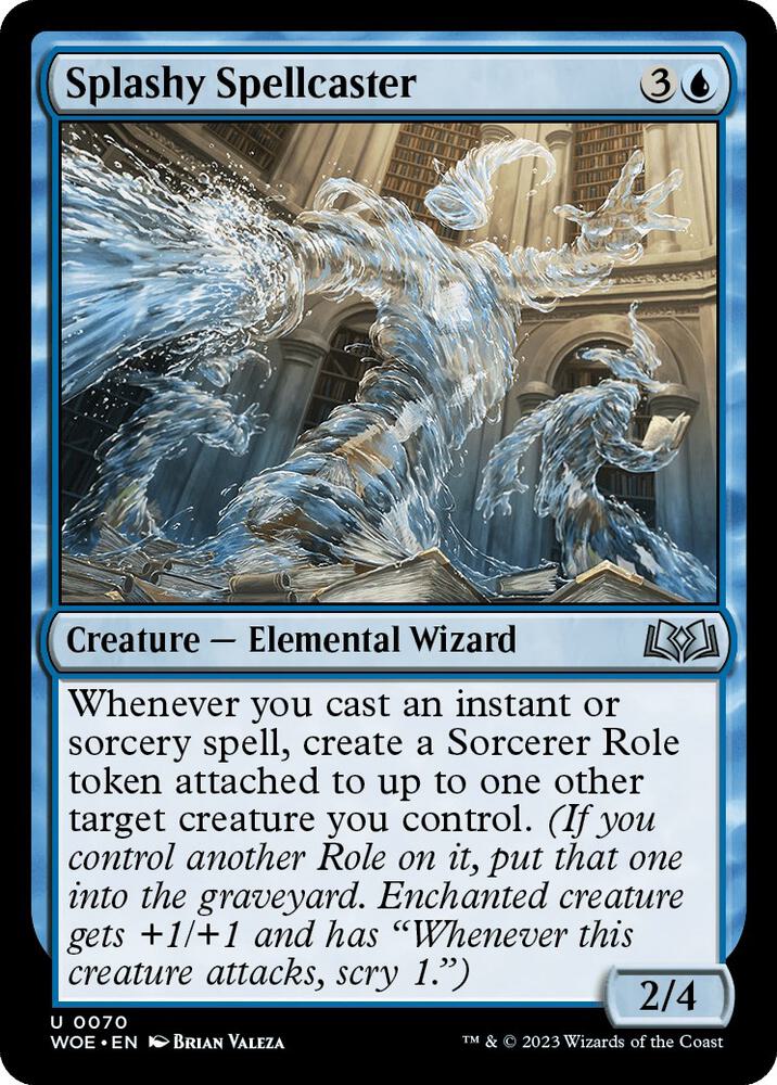 Splashy Spellcaster [Wilds of Eldraine] 70