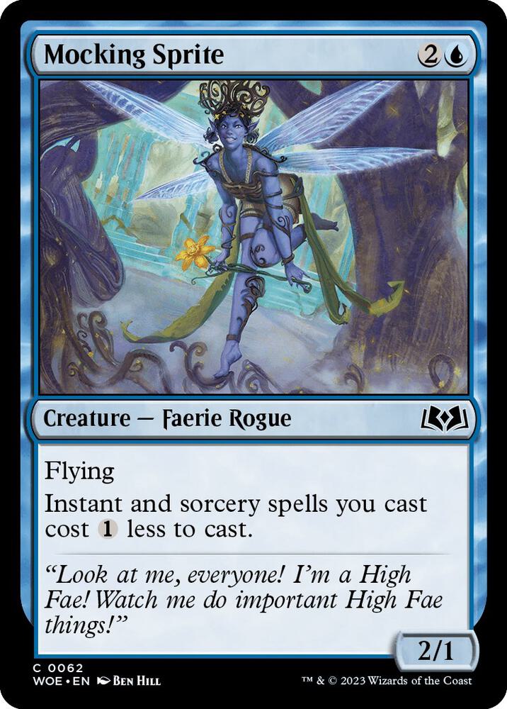 Mocking Sprite [Wilds of Eldraine] 62