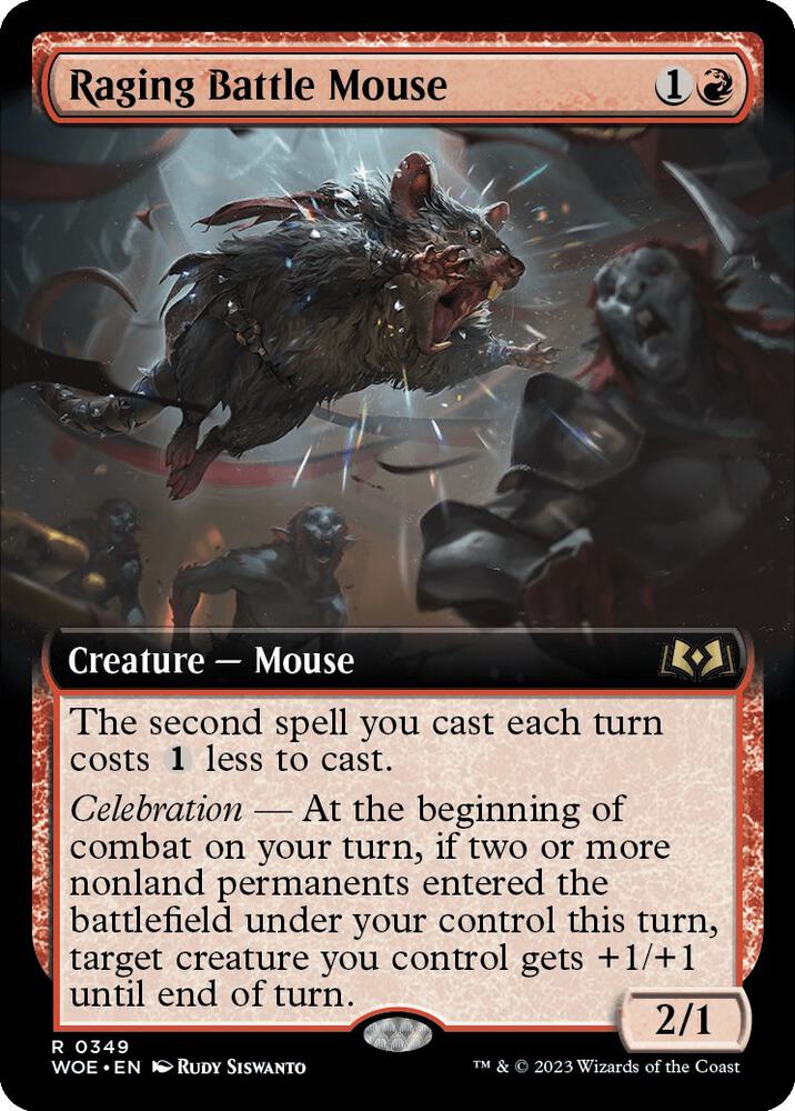 Raging Battle Mouse (Extended Art) [Wilds of Eldraine] 349