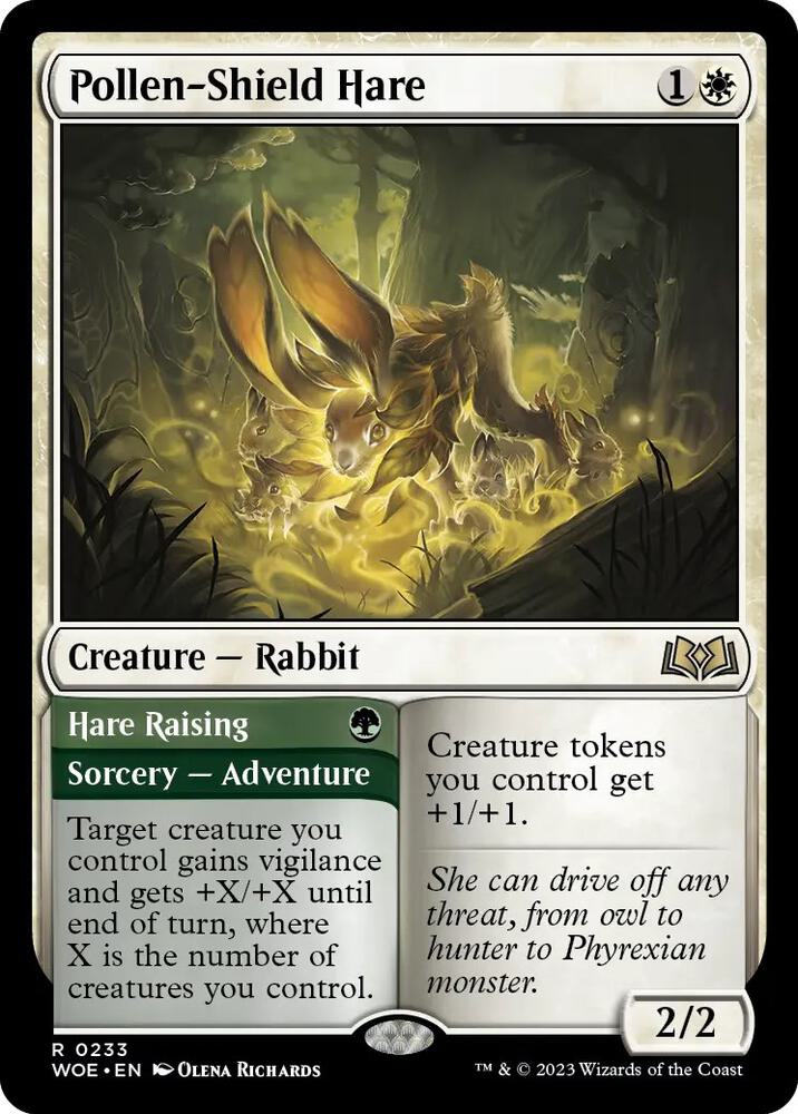 Pollen-Shield Hare [Wilds of Eldraine] 233