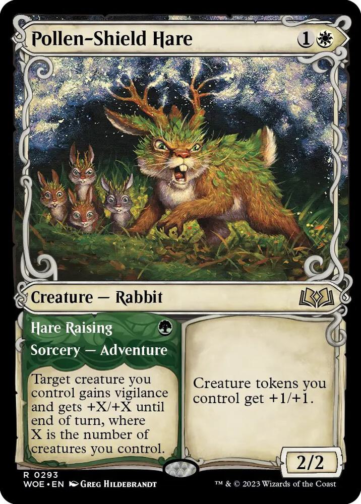 Pollen-Shield Hare (Showcase) [Wilds of Eldraine] 293