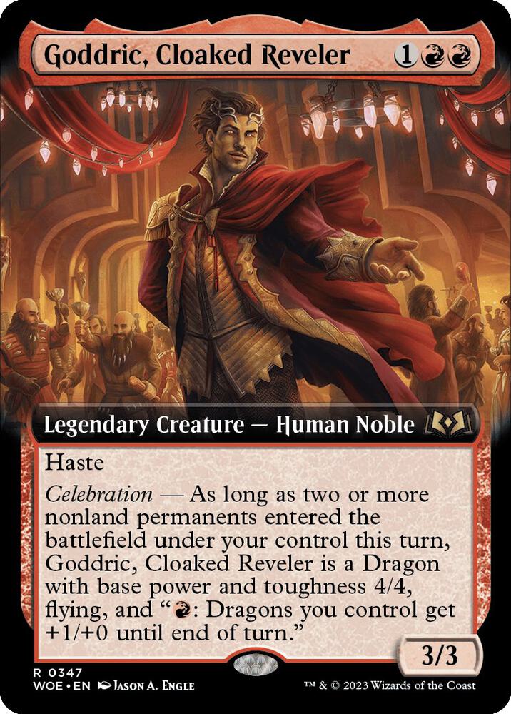 Goddric, Cloaked Reveler (Extended Art) [Wilds of Eldraine] 347