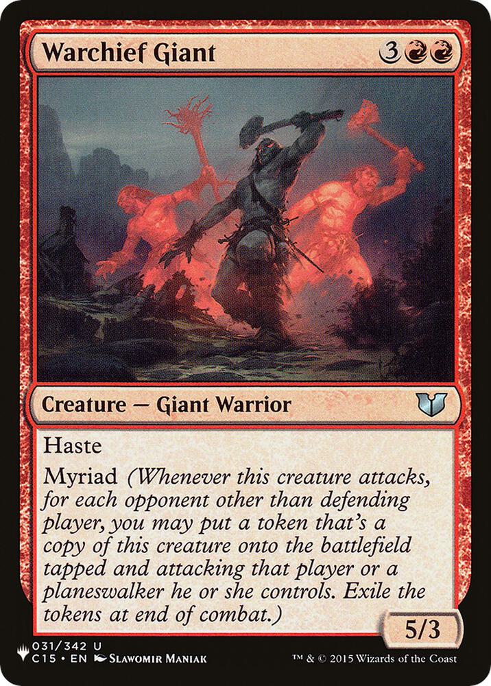 Warchief Giant [The List Reprints] 031/342