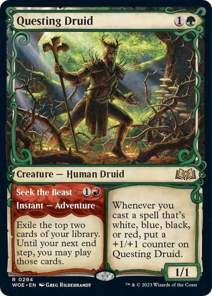 Questing Druid (Showcase) [Wilds of Eldraine] 294