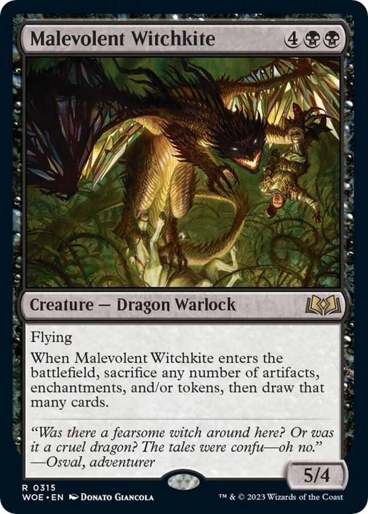 Malevolent Witchkite [Wilds of Eldraine] 315