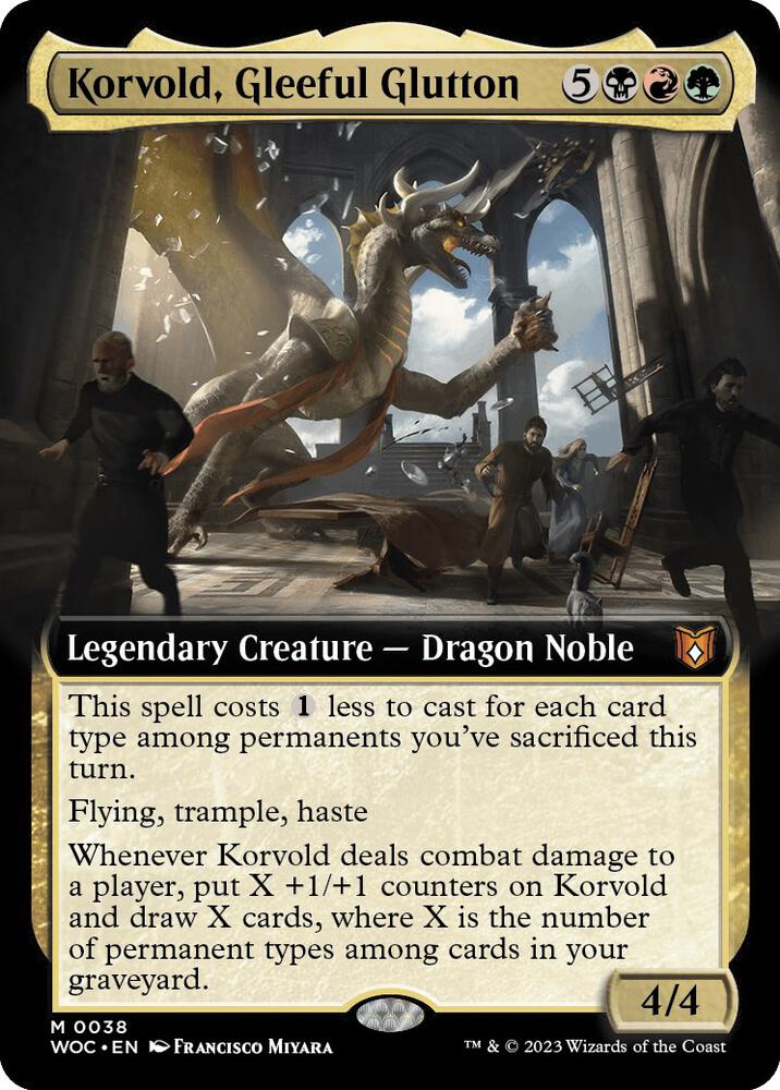 Korvold, Gleeful Glutton (Extended Art) [Commander: Wilds of Eldraine] 38