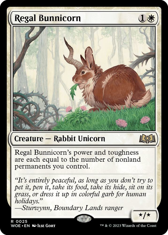 Regal Bunnicorn [Wilds of Eldraine] 25