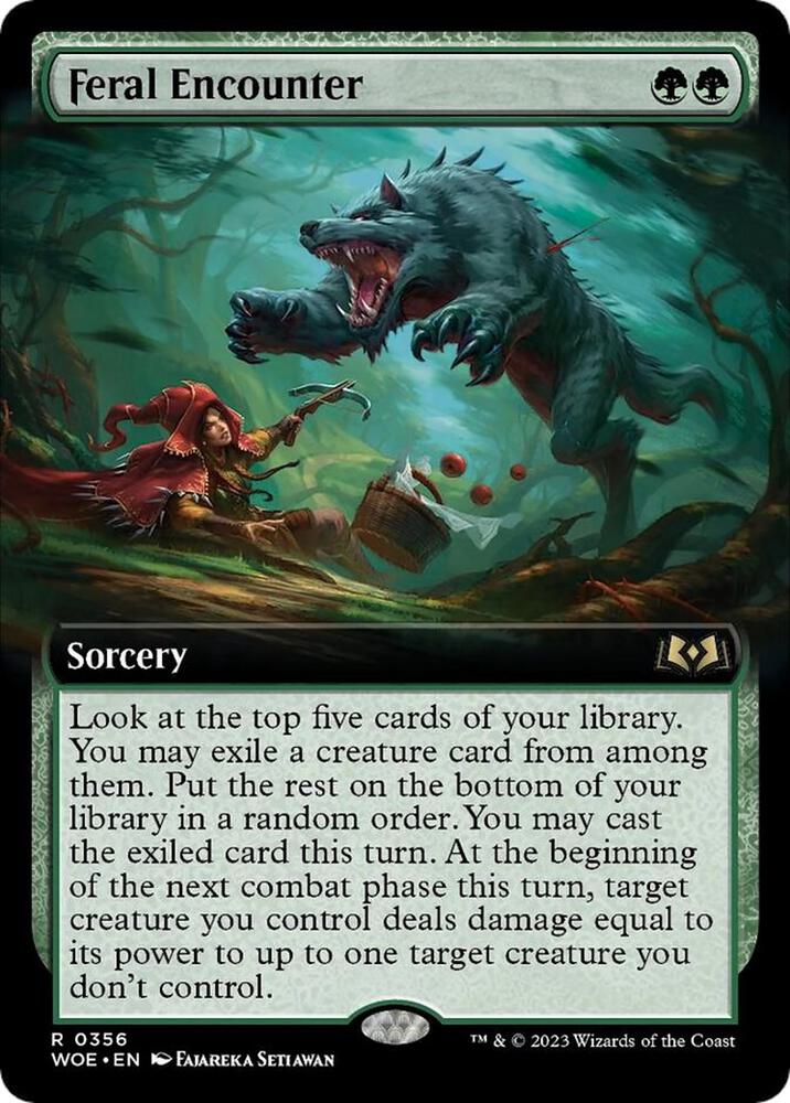Feral Encounter (Extended Art) [Wilds of Eldraine] 356