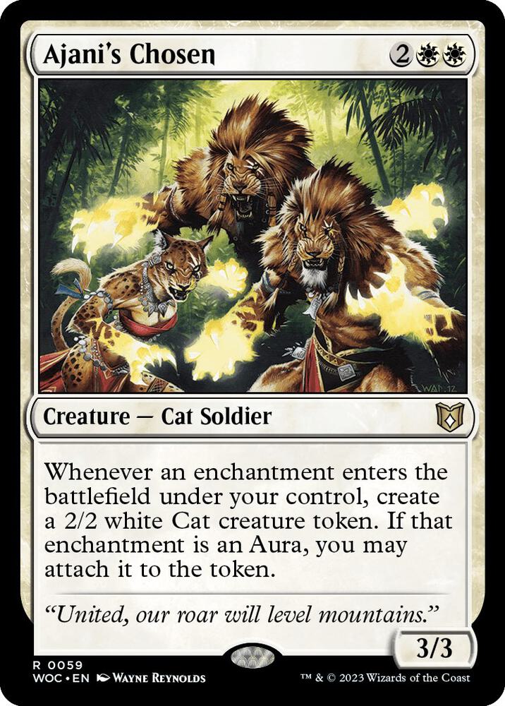 Ajani's Chosen [Commander: Wilds of Eldraine] 59