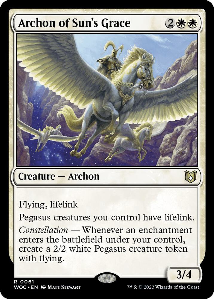 Archon of Sun's Grace [Commander: Wilds of Eldraine] 61