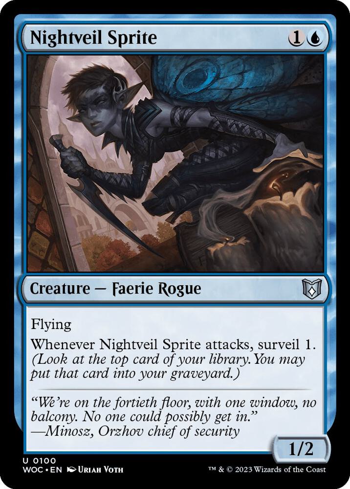Nightveil Sprite [Commander: Wilds of Eldraine] 100
