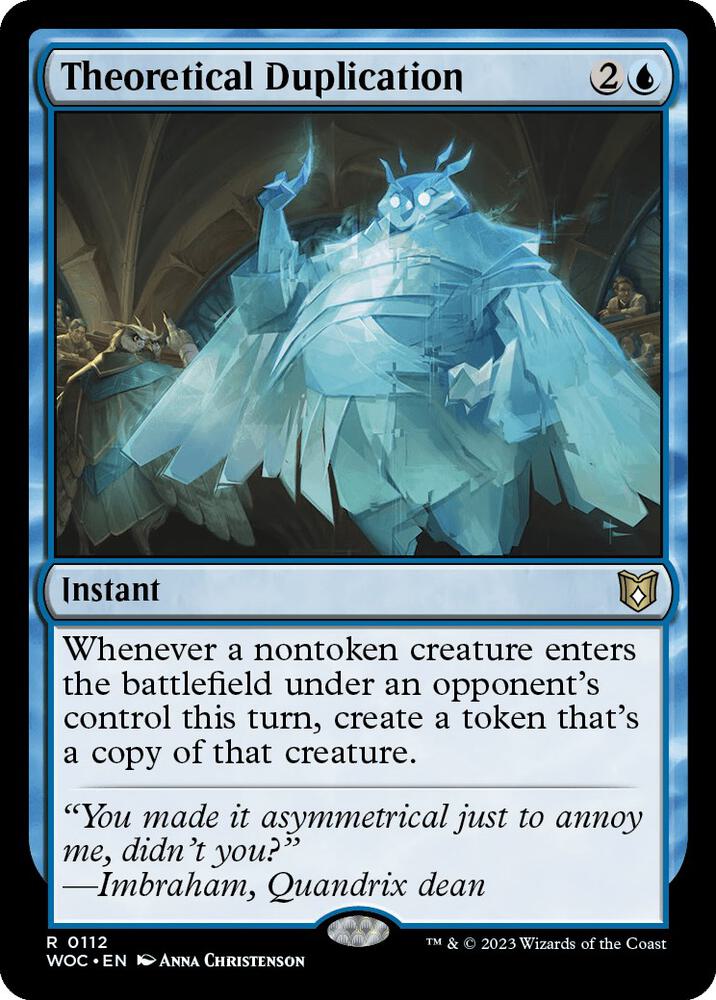 Theoretical Duplication [Commander: Wilds of Eldraine] 112