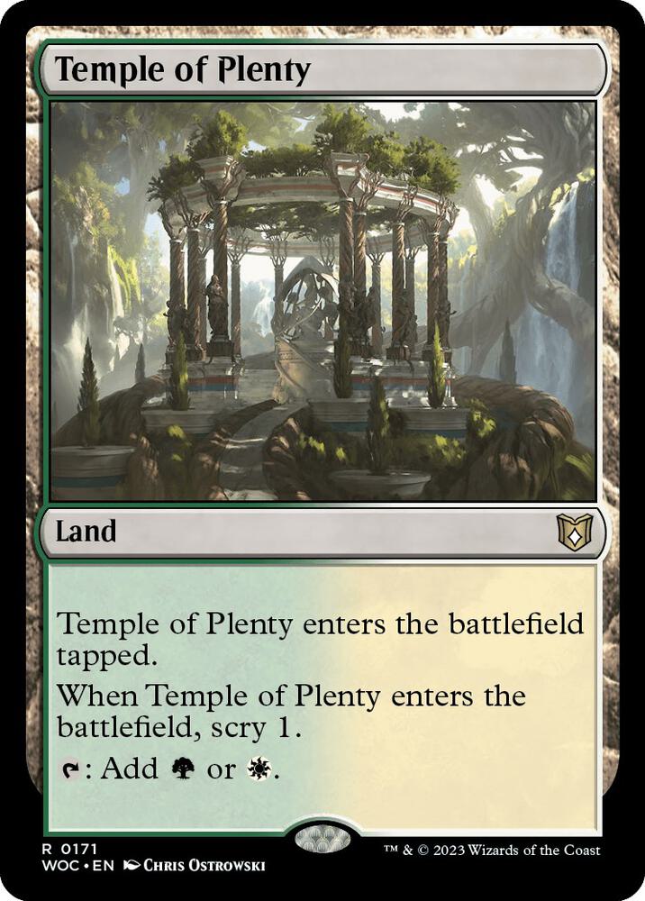 Temple of Plenty [Commander: Wilds of Eldraine] 171