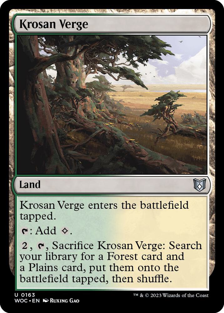 Krosan Verge [Commander: Wilds of Eldraine] 163