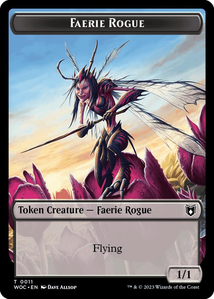 Faerie Rogue (0011) // Faerie Double-Sided Token [Commander: Wilds of Eldraine] 11 // 10