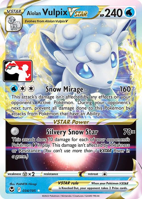 Alolan Vulpix VSTAR - 034/195 [Prize Pack Series Cards] 034/195