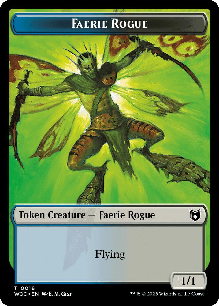 Faerie Rogue (0016) // Copy Double-Sided Token [Commander: Wilds of Eldraine] 16 // 4
