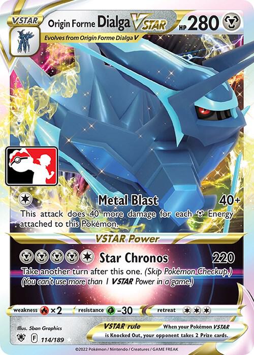 Origin Forme Dialga VSTAR [Prize Pack Series Cards] 114/189