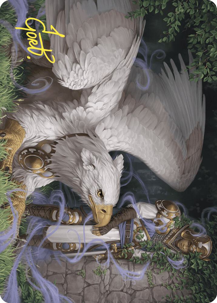 Dutiful Griffin Art Card (Gold-Stamped Signature) [Art Series: Wilds of Eldraine] 3