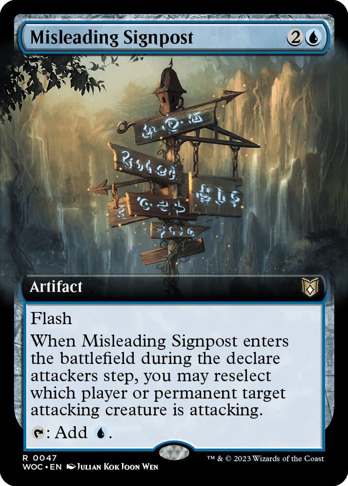 Misleading Signpost (Extended Art) [Commander: Wilds of Eldraine] 47