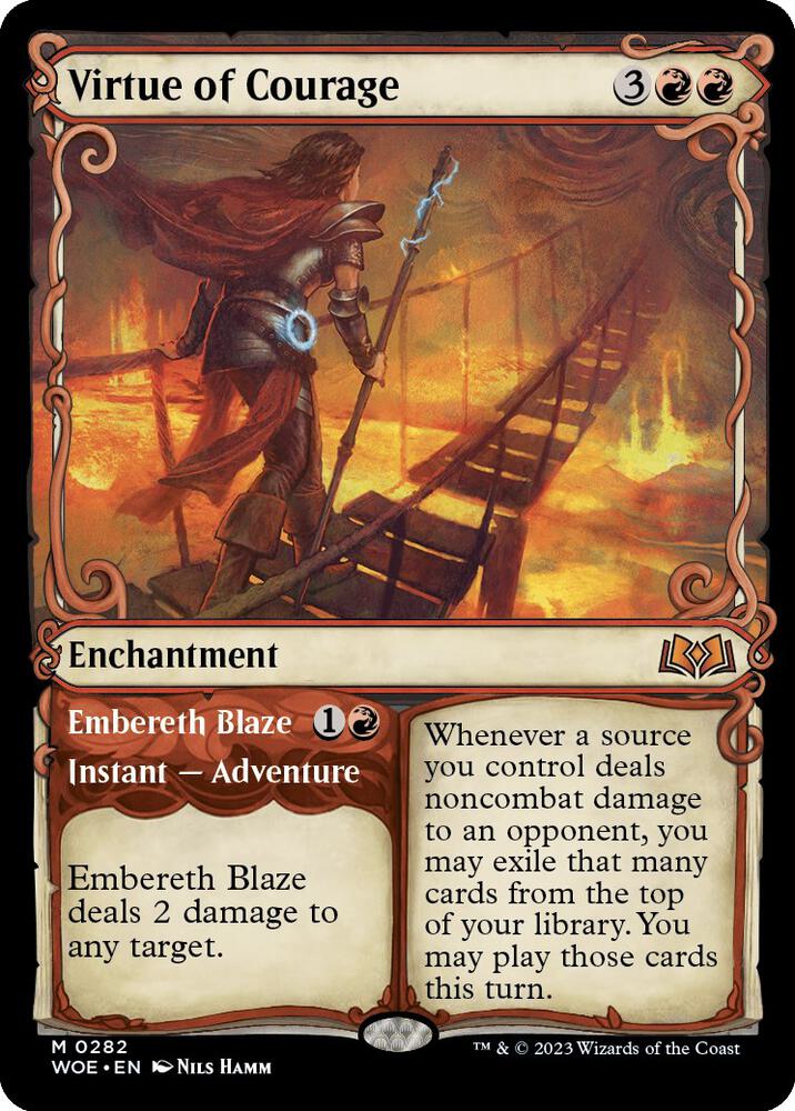 Virtue of Courage (Showcase) [Wilds of Eldraine] 282