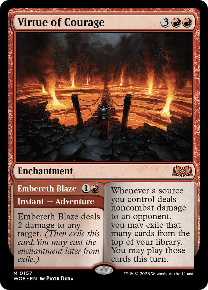 Virtue of Courage [Wilds of Eldraine] 157