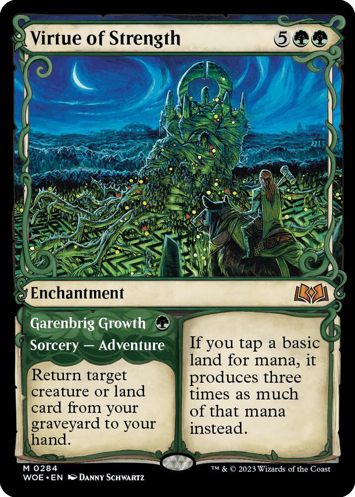 Virtue of Strength (Showcase) [Wilds of Eldraine] 284