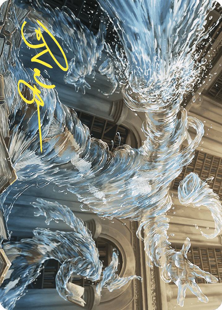 Splashy Spellcaster Art Card (Gold-Stamped Signature) [Art Series: Wilds of Eldraine] 9