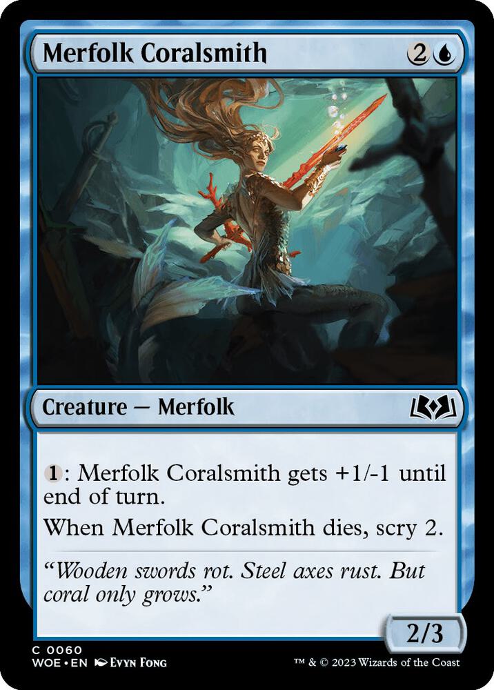 Merfolk Coralsmith [Wilds of Eldraine] 60