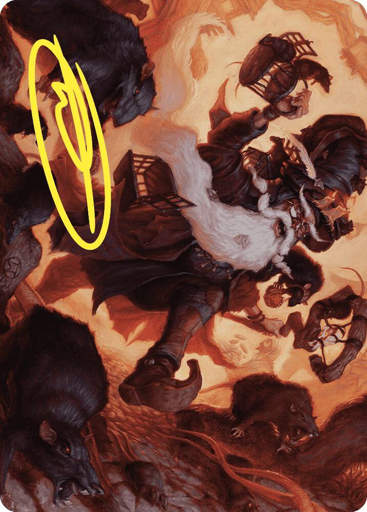 Tattered Ratter Art Card (Gold-Stamped Signature) [Art Series: Wilds of Eldraine] 20