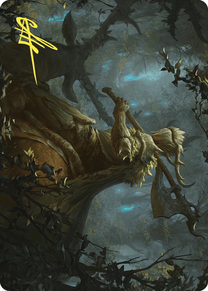 Verdant Outrider Art Card (Gold-Stamped Signature) [Art Series: Wilds of Eldraine] 28