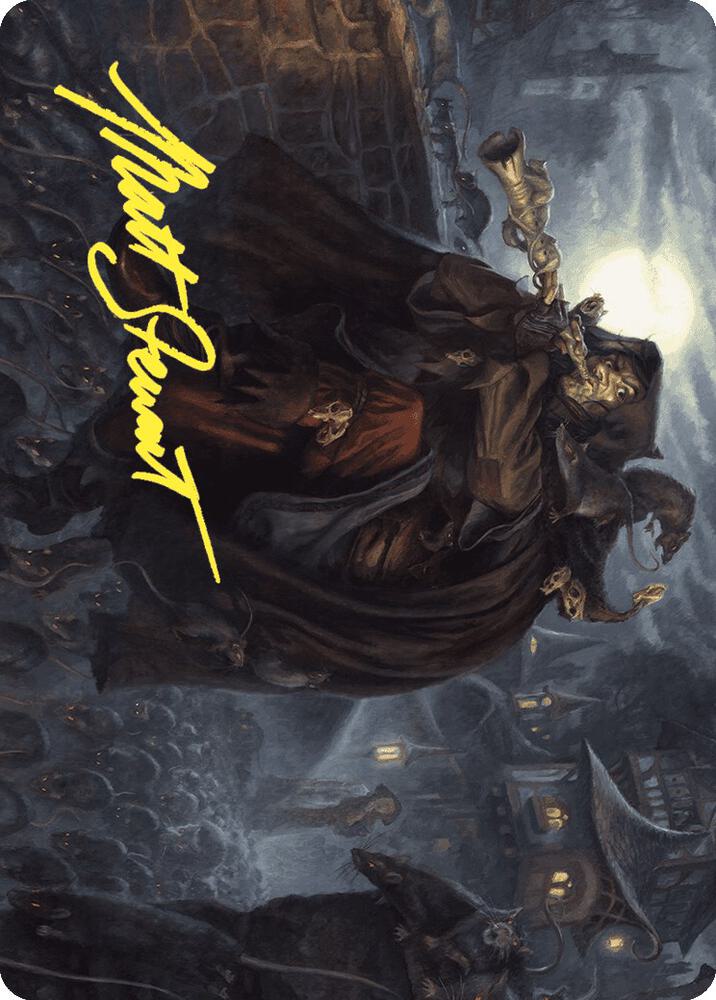Totentanz, Swarm Piper Art Card (Gold-Stamped Signature) [Art Series: Wilds of Eldraine] 33