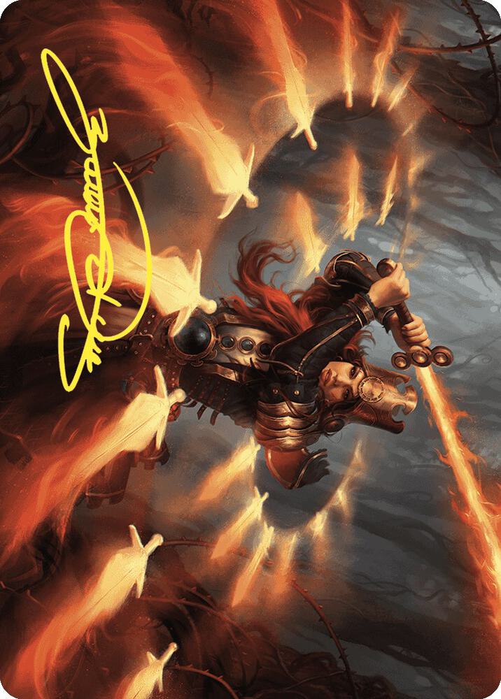 Heartflame Duelist Art Card (Gold-Stamped Signature) [Art Series: Wilds of Eldraine] 38