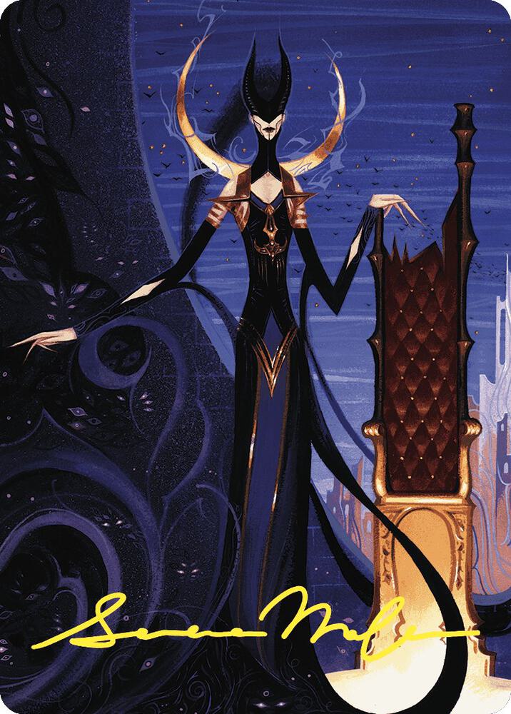 Ashiok, Wicked Manipulator Art Card (57/81) (Gold-Stamped Signature) [Art Series: Wilds of Eldraine] 57