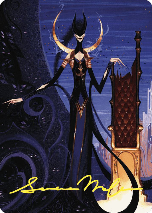 Ashiok, Wicked Manipulator Art Card (57/81) (Gold-Stamped Signature) [Art Series: Wilds of Eldraine] 57