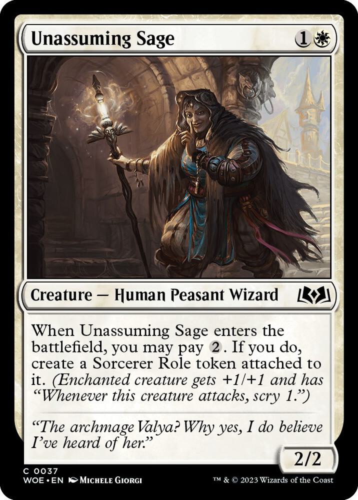 Unassuming Sage [Wilds of Eldraine] 37