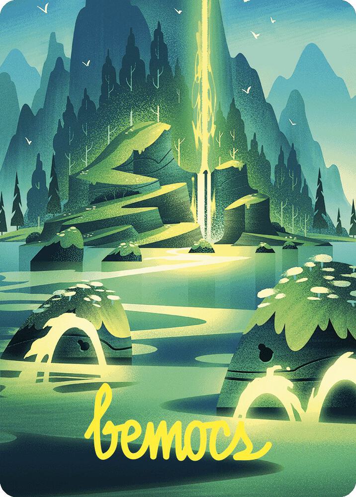 Leyline of Abundance Art Card (Gold-Stamped Signature) [Art Series: Wilds of Eldraine] 73