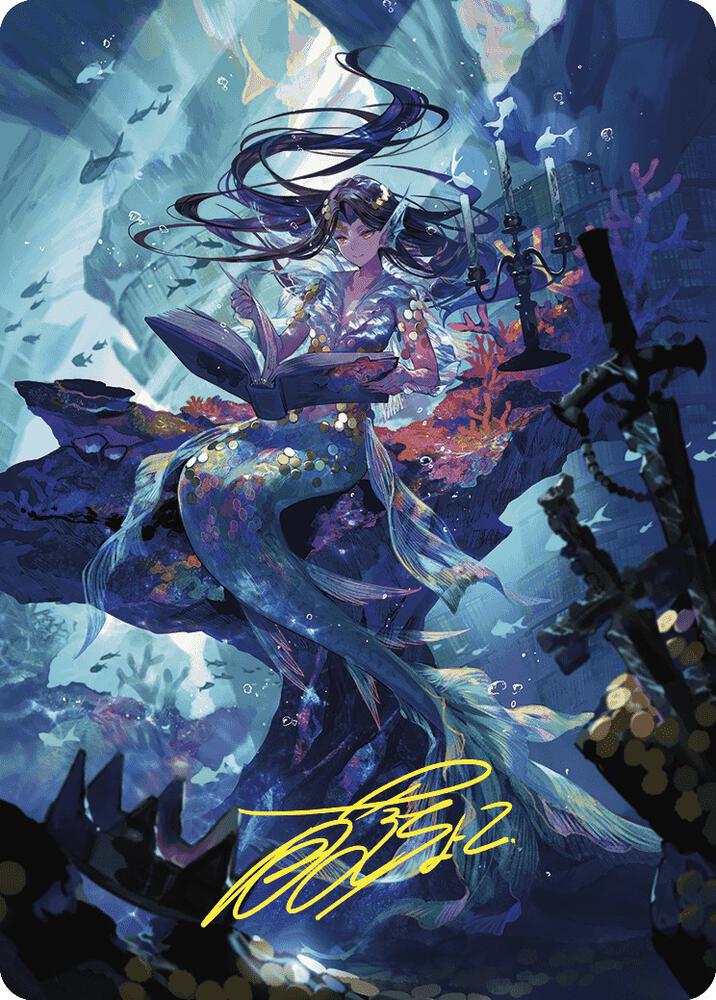 Rhystic Study Art Card (Gold-Stamped Signature) [Art Series: Wilds of Eldraine] 79
