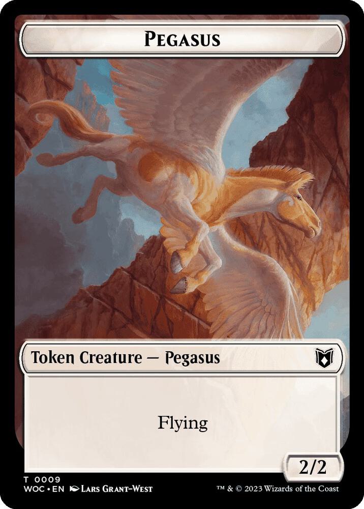 Pegasus // Saproling Double-Sided Token [Commander: Wilds of Eldraine] 9 // 15